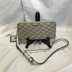 Karl Lagerfeld Paris Crossbody Taupe/White NWT